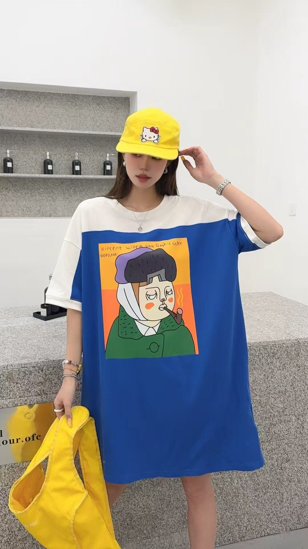 おすすめ 好感度UP 海外トレンド カジュアル 全3色 半袖 Tシャツ ワンピース ＜U-11556＞