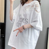 ゆったり感アップ プリント ファッション Tシャツ カットソー＜U-3306＞