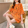 カジュアル 切り替え ファッション プリント Tシャツ カットソー＜U-3484＞