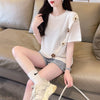超人気 シンプル 好感度UP スウィート 3色選択 半袖Tシャツ＜U-8579＞