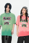 見逃し厳禁 ファッション ストリート系 ヴィンテージ加工 アルファベット プリントTシャツ ＜U-2921＞