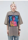大注目 ファッション ストリート系 ヴィンテージ加工 プリントTシャツ ＜U-2875＞