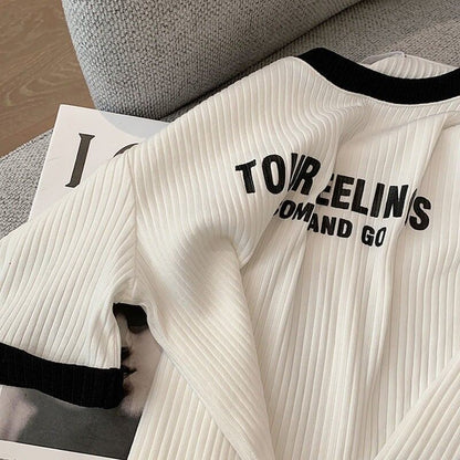 ゆったり感アップ アルファベット ファッション Tシャツ カットソー＜U-3077＞