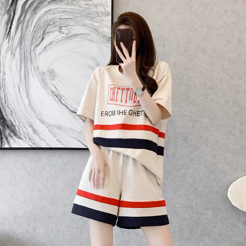 美人度アップ カジュアル 真夏も快適 半袖 Tシャツ ショートパンツ セットアップ ＜U-11190＞