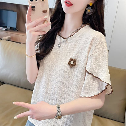 美人度アップ スウィート キュート 5色選択 半袖Tシャツ＜U-8578＞