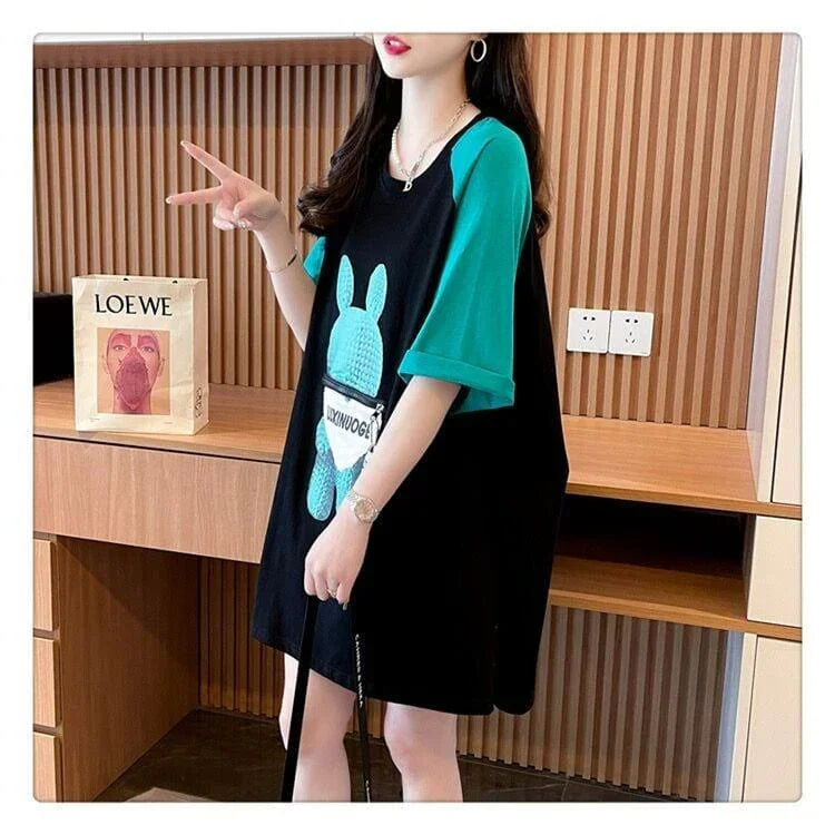 コットンパーソナライズジッパー大ポケットスリット半袖Tシャツ<U-2884>