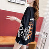 スタイリッシュ 切り替え 一目惚れ プリント Tシャツ カットソー＜U-3584＞