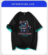 ユニセックスピュアコットン漫画プリント半袖Tシャツ<U-5115>