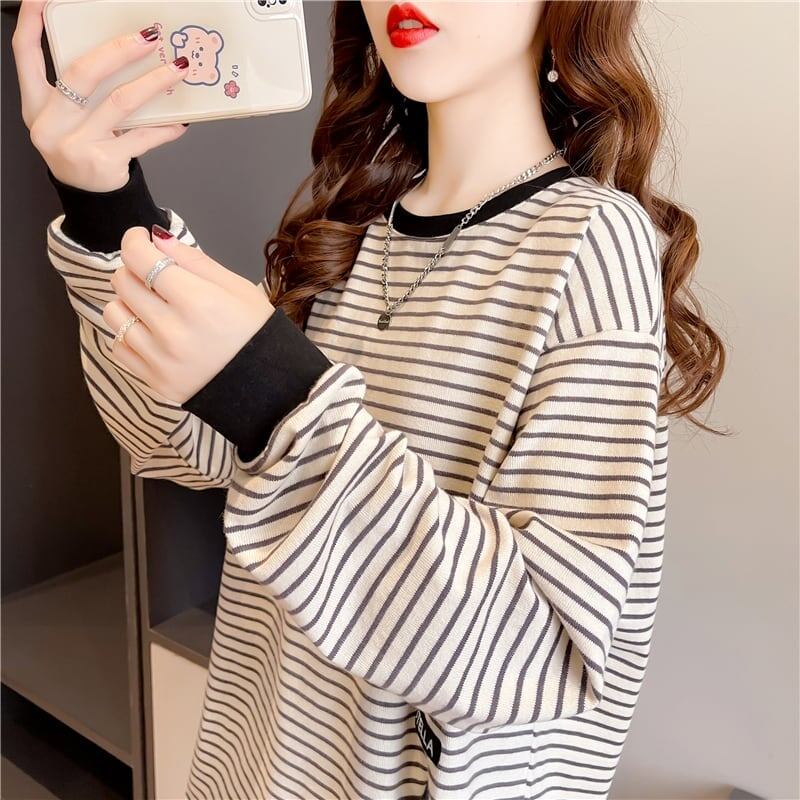 デザイン感 切り替え チャーミング プリント Tシャツ カットソー＜U-3658＞