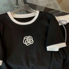 超人気 カジュアル 知的 シンプル Tシャツ＋パンツ ＜U-8460＞