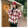 定番シンプルチェック柄ニットセータートップス全3色＜U-4317＞