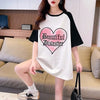 好感度UP可愛いハート プリントTシャツ &アルファベットロング ＜U-2833＞