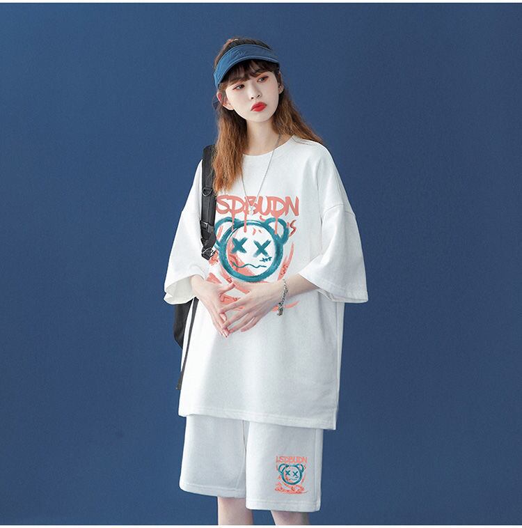 早い者勝ち  半袖Ｔシャツⅹパンツセット全4色 男女兼用<U-6554>