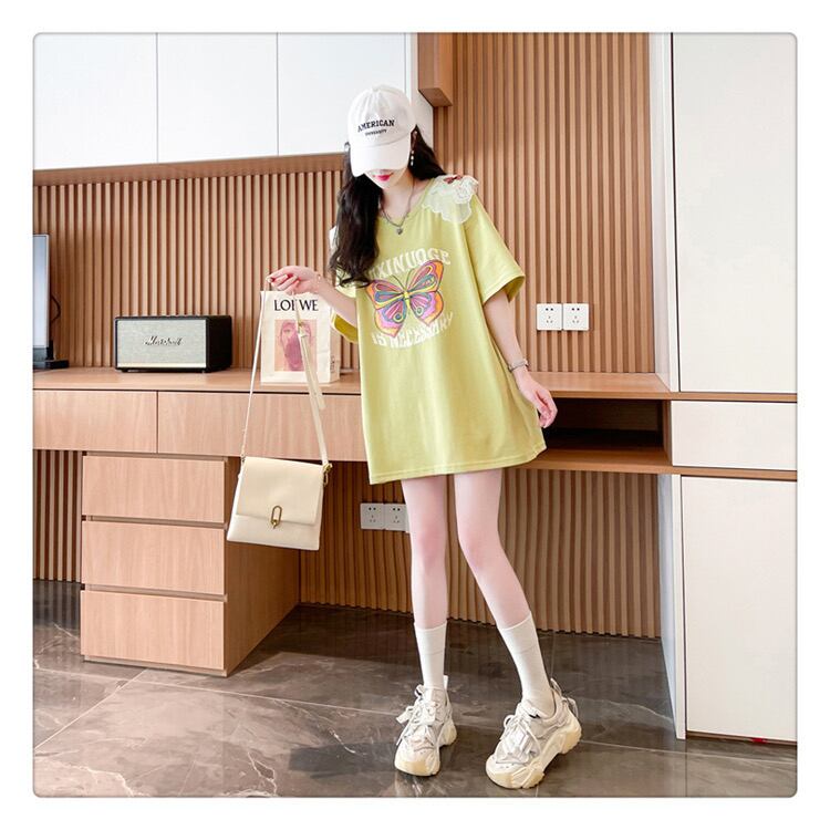 話題沸騰中 プリント ロゴ ゆったり 3色半袖Tシャツ＜U-8316＞