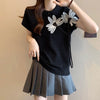 新作 上質 話題沸騰中 好感度UP ニット 全2色 半袖Tシャツ＜U-8734＞