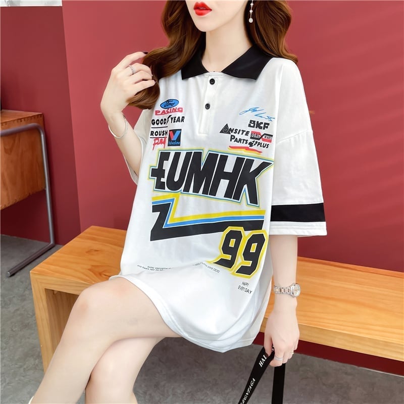 着心地抜群 切り替え 女性力を高める プリント Tシャツ カットソー＜U-3524＞