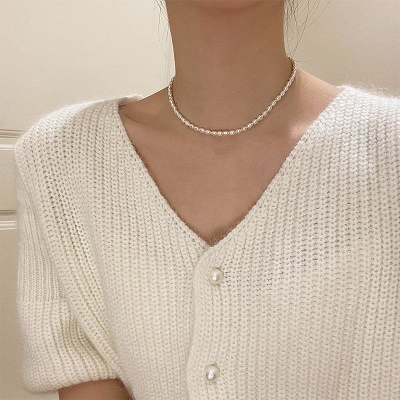 フランススタイル 高級感 フェミニン ネックレス アクセサリー＜ins-3065＞