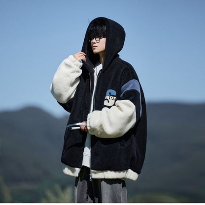 話題沸騰中 もこもこボア 3色展開 ジップアップパーカーU-12582