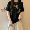 おすすめ 海外トレンド カジュアル モーダル 刺繍 半袖Tシャツ＜U-8476＞