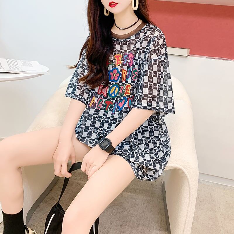ゆったり感アップ プリント オシャレ度満点 Tシャツ カットソー＜U-3331＞