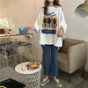 合わせやすい 切り替え 美人度アップ プリント Tシャツ カットソー＜U-3447＞