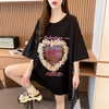絶対欲しい プリント ロゴ ゆったり 3色半袖Tシャツ＜U-8315＞