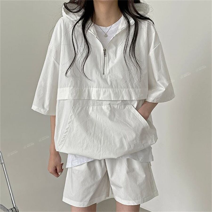 今季マストバイ カジュアル 真夏も快適 4色 半袖 Tシャツ ショートパンツ セットアップ ＜U-11156＞
