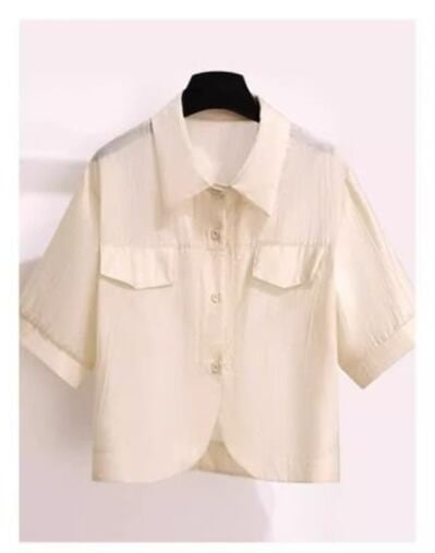 定番シンプル 紫外線対策 上品 全3色 シャツ+パンツセット ＜U-8655＞
