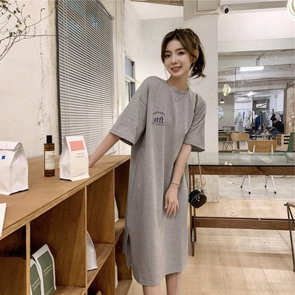 美人度アップ プリント チャーミング Tシャツ カットソー ワンピース＜U-3602＞