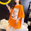 個性的なデザイン プリント 一目惚れ Tシャツ カットソー トップス＜U-3282＞