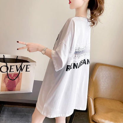 今季大好評 切り替え 美感いっぱい プリント Tシャツ カットソー＜U-3495＞