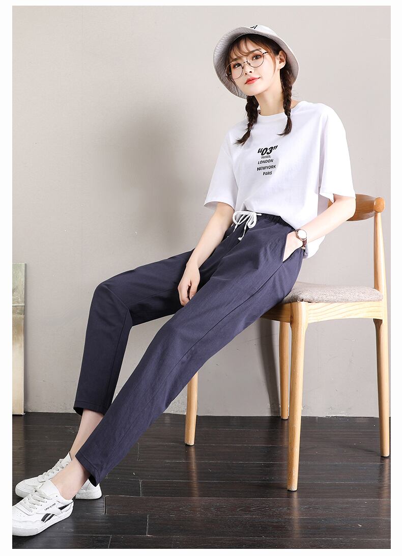 定番シンプル  ファッション ゆったりパンツ<U-6541>