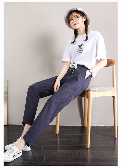 定番シンプル  ファッション ゆったりパンツ<U-6541>
