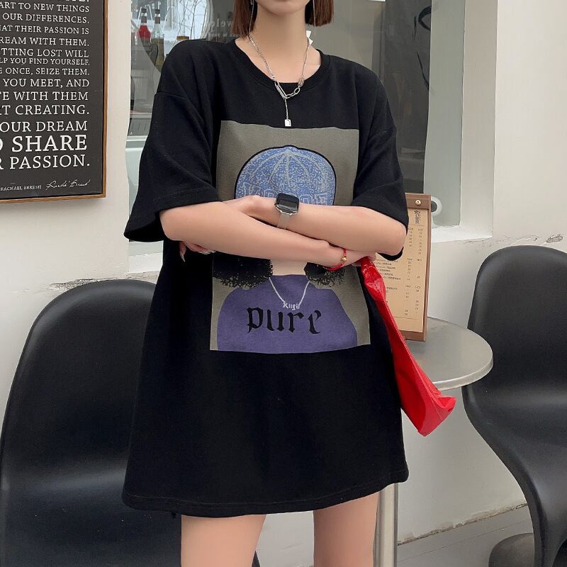 話題沸騰中 都市ファッショ 流行新作 オシャレ デザイン プリント全6色 半袖Tシャツ<U-9108>