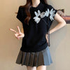 新作 上質 話題沸騰中 好感度UP ニット 全2色 半袖Tシャツ＜U-8734＞