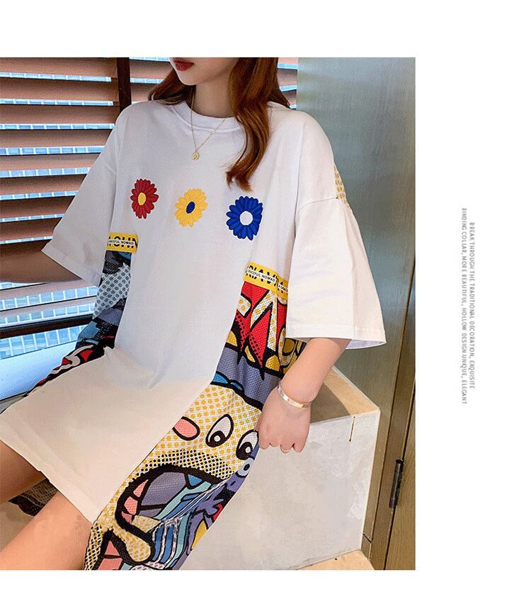 大人気ロング丈Tシャツワンピース  2色 ＜U-1160＞