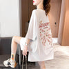 スタイリッシュ 切り替え 一目惚れ プリント Tシャツ カットソー＜U-3619＞
