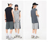 売り切れ必至 ファッション 超人気 男女兼用 ノースリーブＴシャツⅹパンツセット全5色<U-8754>