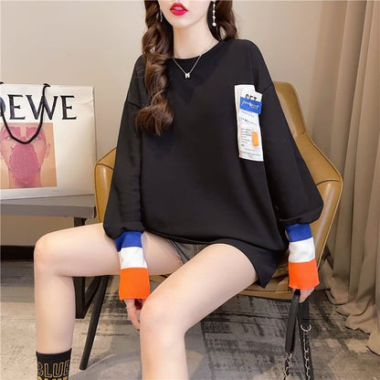 美感いっぱい 切り替え 好感度満載 プリント Tシャツ カットソー＜U-3669＞