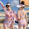 好感度満載 シャツ＋ジャケット＋ショートパンツ 美感いっぱい 3点セット 水着＜U-3417＞