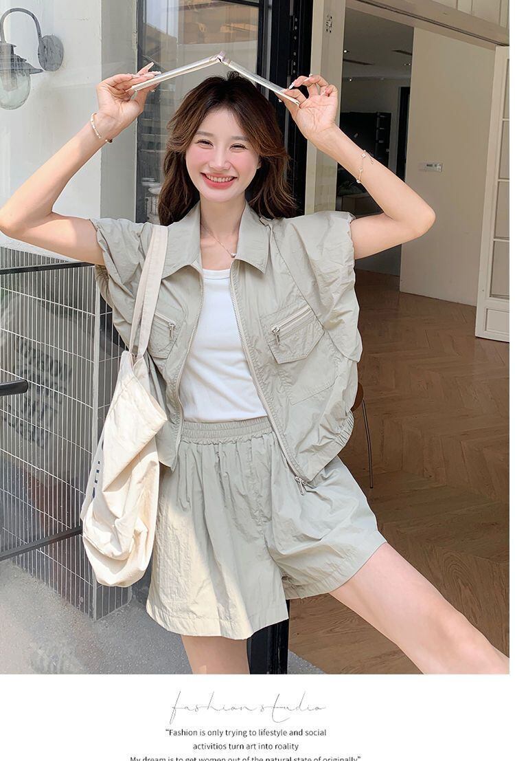 ファッション デニム 個性派 半袖Ｔシャツⅹパンツセット<U-11726>