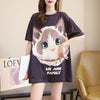 新商品 カジュアル 売り切れ必至 ルーズ プリント 全2色 半袖Tシャツ<U-8777>
