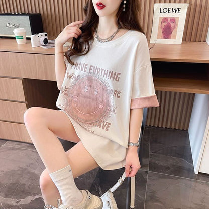 大好評 カジュアル 絶対欲しい キュート プリント全3色 半袖Tシャツ カットソー ＜U-8600＞