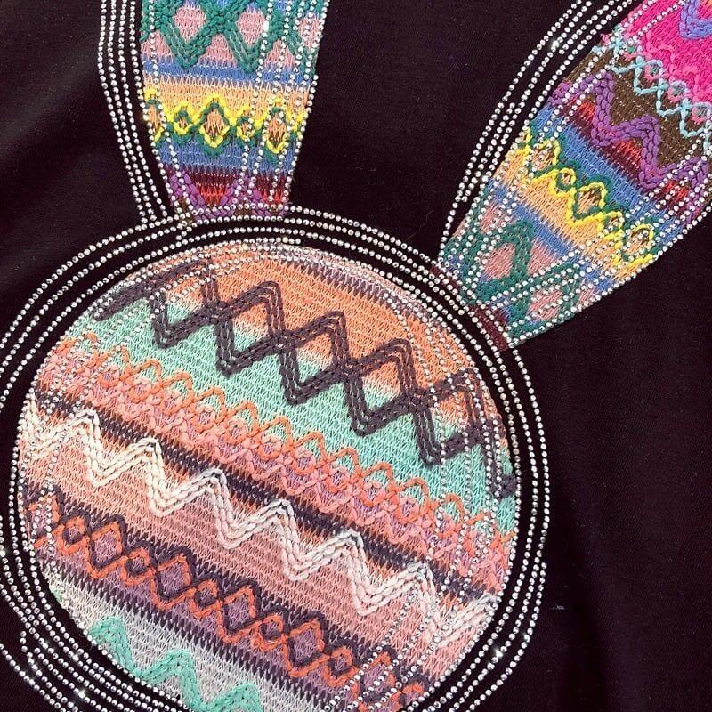 個性的なデザイン カートゥーンプリント 一目惚れ Tシャツ カットソー＜U-3069＞