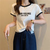 ゆったり感アップ アルファベット ファッション Tシャツ カットソー＜U-3077＞