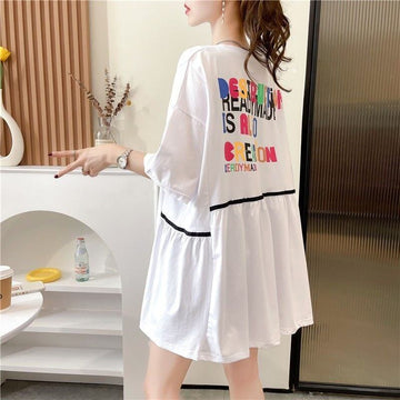 おすすめ スウィート ! 韓国系 ゆったりTシャツ半袖 全3色 <U-4943>