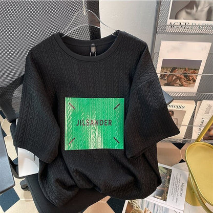 ゆったり感アップ 切り替え 美人度アップ Tシャツ＋ショートパンツ セットアップ＜U-3457＞