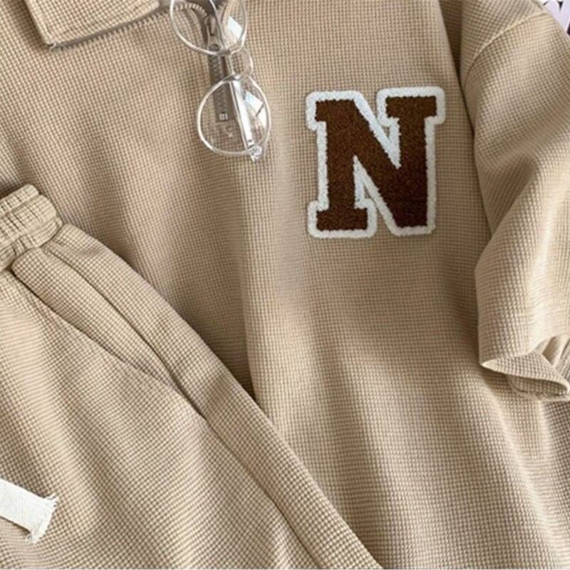 スタイリッシュ 切り替え 一目惚れ Tシャツ＋ショートパンツ セットアップ＜U-3555＞