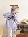 大人可愛い ゆったり 刺?ロゴ パーカ 全4色トップス＜U-4811＞