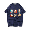 大好評 着心地良い 定番シンプル カジュアル プリント 全8色 半袖Tシャツ<U-9314>